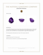 6.23 Ct. Amethyst from Brazil Appraisal