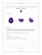 6.23 Ct. Amethyst from Brazil Appraisal