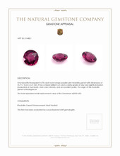 4.78 Ct. Purplish Pink Rhodolite Garnet from Madagascar Appraisal