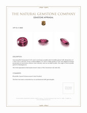 5.30 Ct. Rhodolite Garnet from Madagascar Appraisal