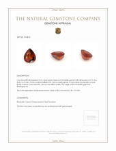 4.37 Ct. Red Rhodolite Garnet from Madagascar Appraisal