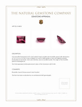 2.05 Ct. Rhodolite Garnet from Madagascar Appraisal