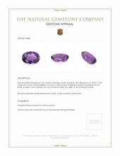 13.03 Ct. Amethyst from Brazil Appraisal