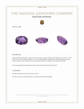 13.03 Ct. Amethyst from Brazil Appraisal