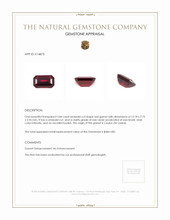 5.84 Ct. Garnet from Ceylon (Sri Lanka) Appraisal