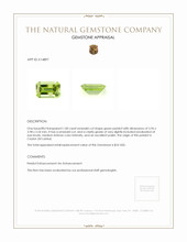 1.00 Ct. Peridot from Ceylon (Sri Lanka) Appraisal