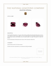 1.77 Ct. Garnet from Ceylon (Sri Lanka) Appraisal