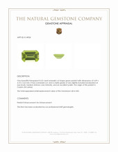0.52 Ct. Green (Lime Green) Peridot from Ceylon (Sri Lanka) Appraisal