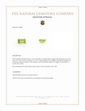 0.67 Ct. Peridot from Ceylon (Sri Lanka) Appraisal