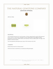 0.54 Ct. Peridot from Ceylon (Sri Lanka) Appraisal