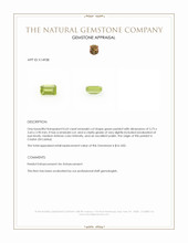 0.63 Ct. Peridot from Ceylon (Sri Lanka) Appraisal