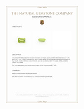 0.72 Ct. Peridot from Ceylon (Sri Lanka) Appraisal