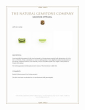 0.68 Ct. Green (Lime Green) Peridot from Ceylon (Sri Lanka) Appraisal