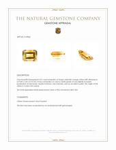 2.07 Ct. Citrine from Ceylon (Sri Lanka) Appraisal