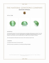 2.96 Ct. Green Cabochon Tourmaline from Tanzania Appraisal