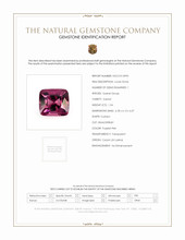 1.54 Ct. Purplish Pink Garnet from Ceylon (Sri Lanka) Scan Report