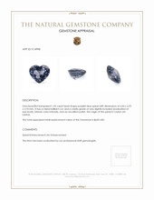 1.05 Ct. Purplish Blue Spinel from Ceylon (Sri Lanka) Appraisal