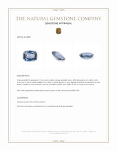 1.04 Ct. Purplish Blue Spinel from Ceylon (Sri Lanka) Appraisal