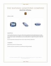 1.04 Ct. Greyish Blue Spinel from Ceylon (Sri Lanka) Appraisal