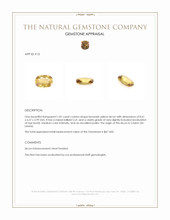 1.81 Ct. Zircon from Ceylon (Sri Lanka) Appraisal