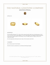 1.81 Ct. Zircon from Ceylon (Sri Lanka) Appraisal