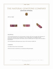 4.45 Ct. Tourmaline from Mozambique Appraisal