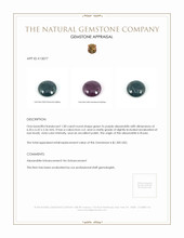 1.00 Ct. Cabochon Alexandrite from Russia  Appraisal