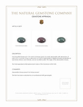 1.03 Ct. Cabochon Alexandrite from Russia  Appraisal