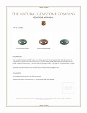 0.82 Ct. Cabochon Alexandrite from Russia  Appraisal