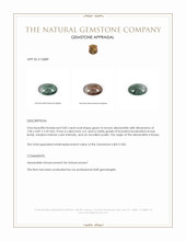 0.82 Ct. Cabochon Alexandrite from Russia Appraisal