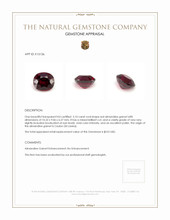 5.10 Ct. Almandine Garnet from Ceylon (Sri Lanka) Appraisal