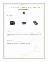 1.62 Ct. Bluish Purple Spinel from Ceylon (Sri Lanka) Appraisal