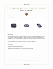 1.62 Ct. Greyish Violet Spinel from Ceylon (Sri Lanka) Appraisal