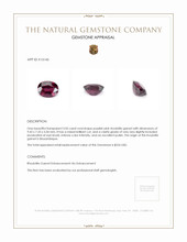 3.05 Ct. Rhodolite Garnet from Mozambique Appraisal