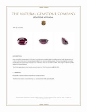 3.05 Ct. Rhodolite Garnet from Mozambique Appraisal