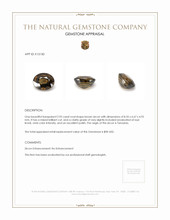 2.95 Ct. Brown Zircon from Tanzania Appraisal
