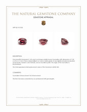 1.40 Ct. Reddish Brown Tourmaline from Mozambique Appraisal