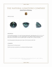1.23 Ct. Bluish Green Spinel from Ceylon (Sri Lanka) Appraisal