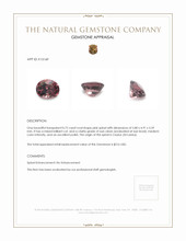 0.72 Ct. Spinel from Ceylon (Sri Lanka) Appraisal