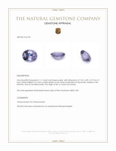 1.17 Ct. Purple Spinel from Ceylon (Sri Lanka) Appraisal