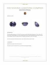 1.46 Ct. Purple Spinel from Ceylon (Sri Lanka) Appraisal