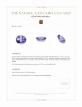 0.78 Ct. Purple Spinel from Ceylon (Sri Lanka) Appraisal