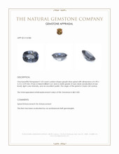 1.03 Ct. Greyish Blue Spinel from Ceylon (Sri Lanka) Appraisal