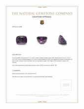 1.13 Ct. Spinel from Ceylon (Sri Lanka) Appraisal