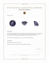 0.87 Ct. Purple Spinel from Ceylon (Sri Lanka) Appraisal