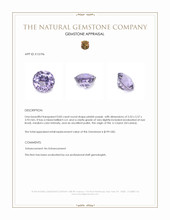 0.83 Ct. Pinkish Purple Spinel from Ceylon (Sri Lanka) Appraisal