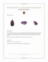 1.59 Ct. Pinkish Purple Spinel from Ceylon (Sri Lanka) Appraisal