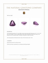 0.74 Ct. Purple Spinel from Ceylon (Sri Lanka) Appraisal