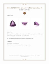 0.74 Ct. Purple Spinel from Ceylon (Sri Lanka) Appraisal