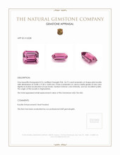 54.72 Ct. Kunzite from Afghanistan Appraisal